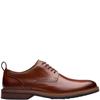 CLARKS MENS DRESS LACE SHOE - TAN LEATHER